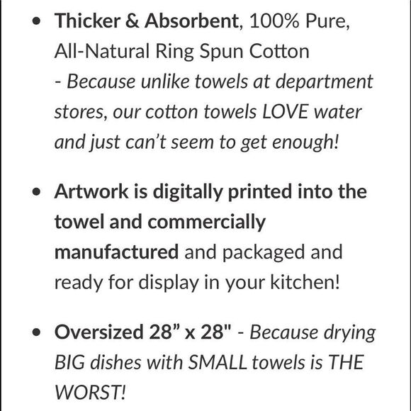 Kitchen Dish Towels 100% Cotton - Picture 5 of 5